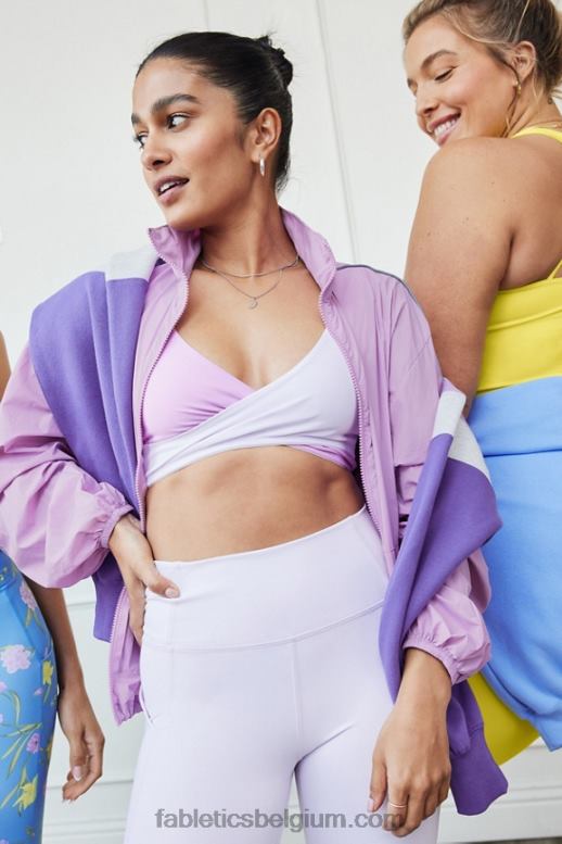 kristallen grot/reflecterend zilver vrouwen oversized vlieggewicht windjack Fabletics LH20J2738