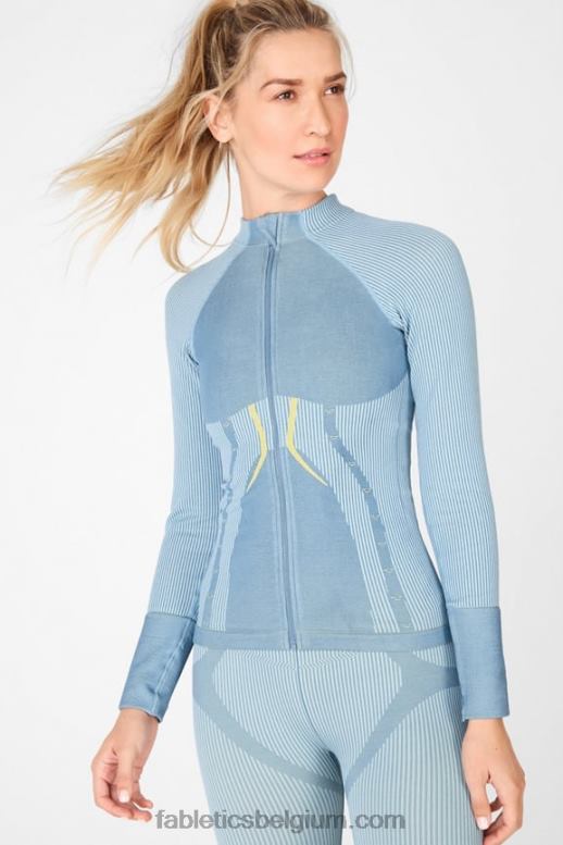 leisteenblauw/hemelweg/meyer vrouwen Cassidy naadloze jas Fabletics LH20J2708