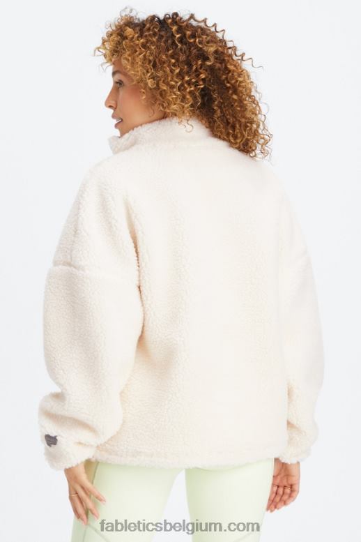 logo van zilverreiger/wilgenschors vrouwen rylan teddy jas Fabletics LH20J2793