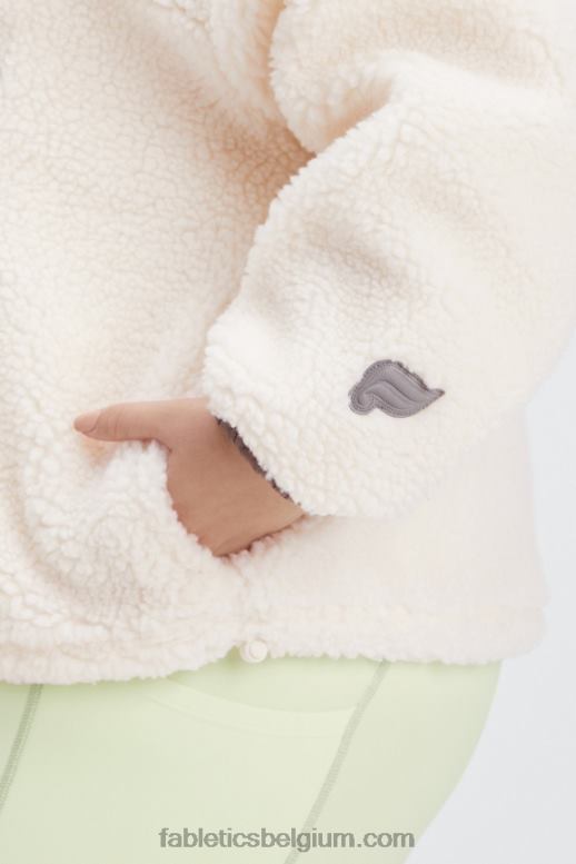 logo van zilverreiger/wilgenschors vrouwen rylan teddy jas Fabletics LH20J2794