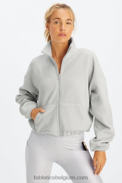 mineraal grijs vrouwen rayne polar fleece met ritssluiting Fabletics LH20J2778