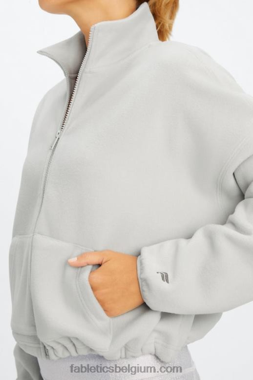 mineraal grijs vrouwen rayne polar fleece met ritssluiting Fabletics LH20J2778