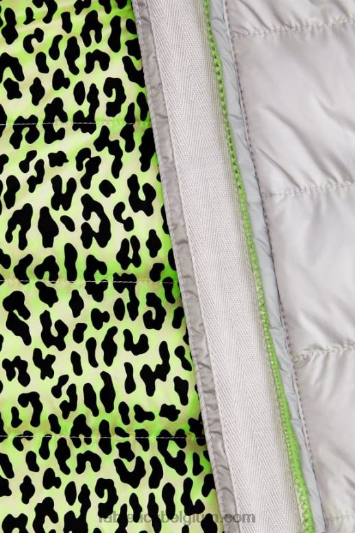 mineraalgrijs/highlighter wavy cheetah vrouwen elliot puffervest Fabletics LH20J2795