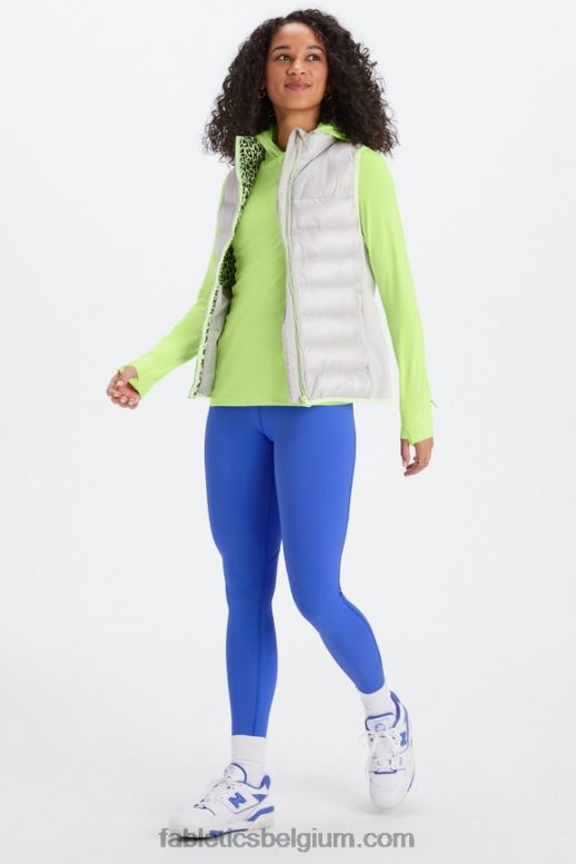 mineraalgrijs/highlighter wavy cheetah vrouwen elliot puffervest Fabletics LH20J2795