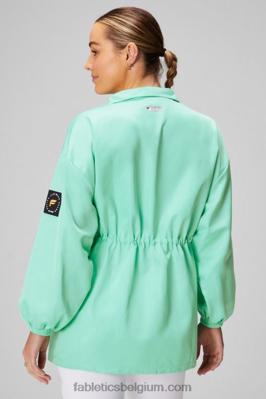 mistige baai/klassiek wit vrouwen utility-parka Fabletics LH20J2762