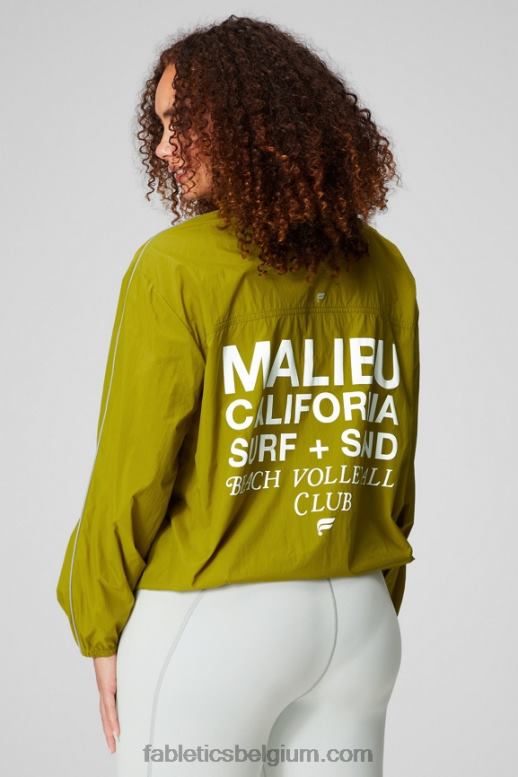 olijfgaard/reflecterend zilver/afbeelding vrouwen oversized vlieggewicht windjack Fabletics LH20J2735