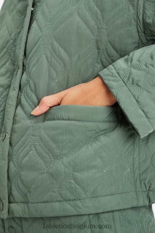 rook groen vrouwen gewatteerd loftjack Fabletics LH20J2791