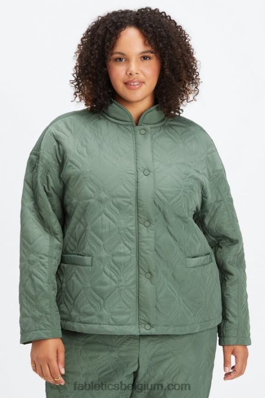 rook groen vrouwen gewatteerd loftjack Fabletics LH20J2792