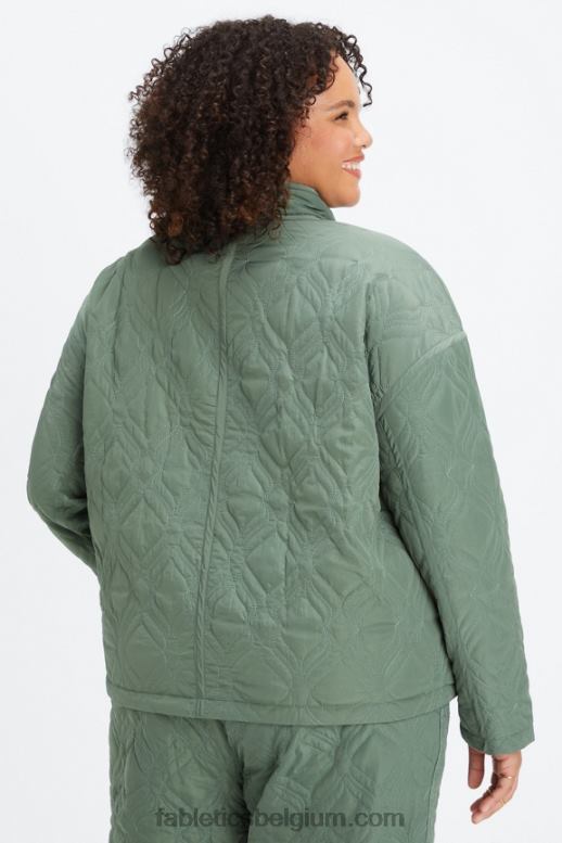 rook groen vrouwen gewatteerd loftjack Fabletics LH20J2792