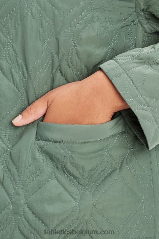 rook groen vrouwen gewatteerd loftjack Fabletics LH20J2792