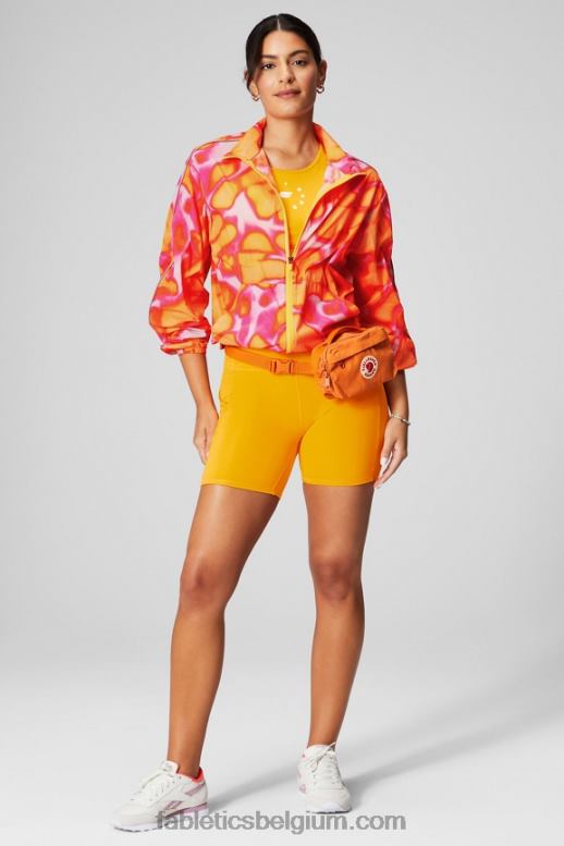 roze escape large zomergekte/reflecterend zilver vrouwen oversized vlieggewicht windjack Fabletics LH20J2734