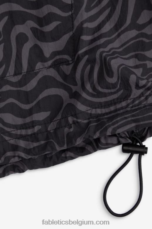 tin gemarmerd zebra/reflecterend zilver vrouwen oversized vlieggewicht windjack Fabletics LH20J2742