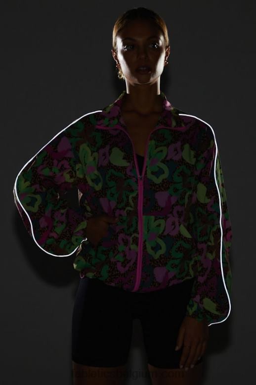 tropische oase/reflecterend zilver vrouwen oversized vlieggewicht windjack Fabletics LH20J2741
