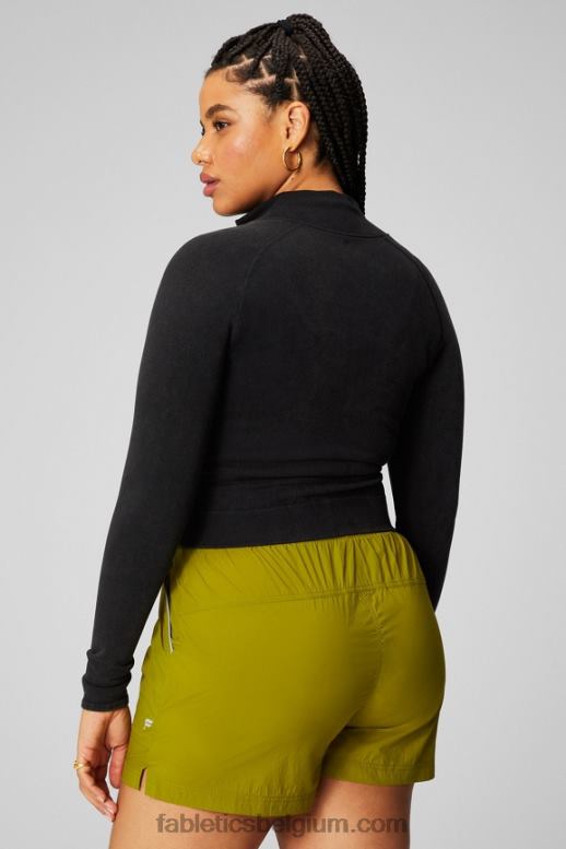 wijnoogst zwart vrouwen wolk naadloos cropped jack Fabletics LH20J2749