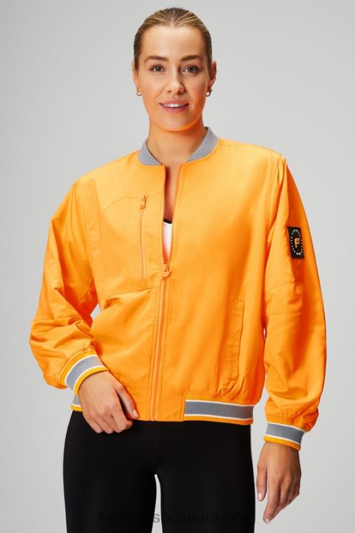 woestijnzon/regenwolk vrouwen satijnen bomberjack Fabletics LH20J2766