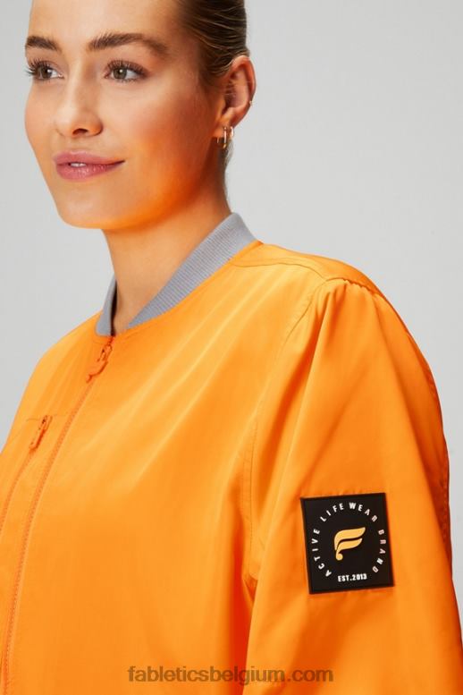woestijnzon/regenwolk vrouwen satijnen bomberjack Fabletics LH20J2766