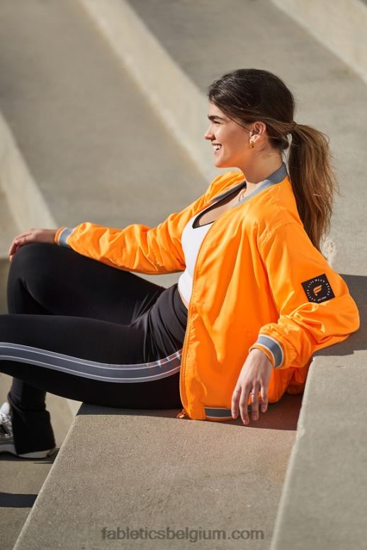 woestijnzon/regenwolk vrouwen satijnen bomberjack Fabletics LH20J2766
