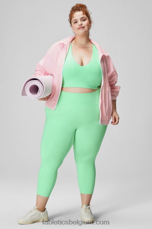 zachtroze/klassiek wit vrouwen nylon trainingsjack Fabletics LH20J2753