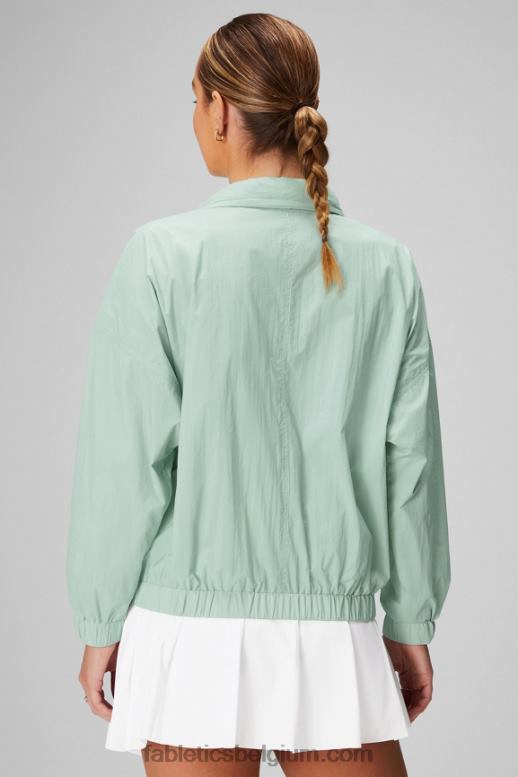 zoutnevel/klassiek wit vrouwen nylon trainingsjack Fabletics LH20J2751