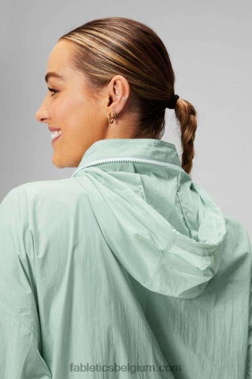 zoutnevel/klassiek wit vrouwen nylon trainingsjack Fabletics LH20J2751