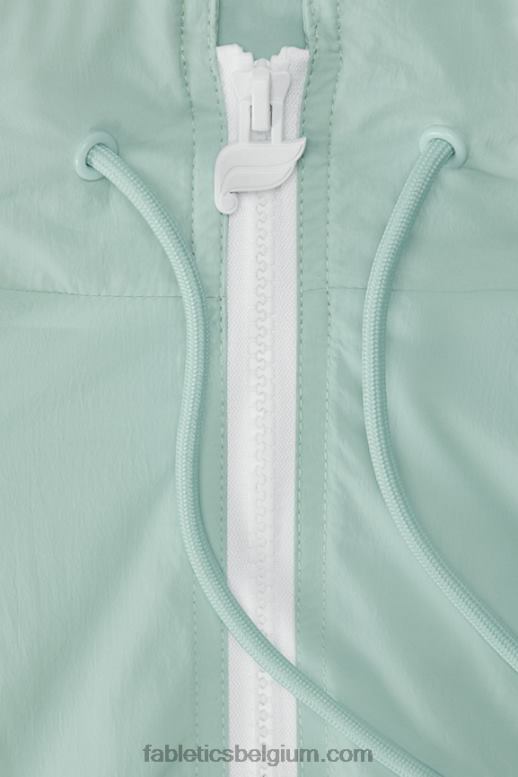 zoutnevel/klassiek wit vrouwen nylon trainingsjack Fabletics LH20J2751