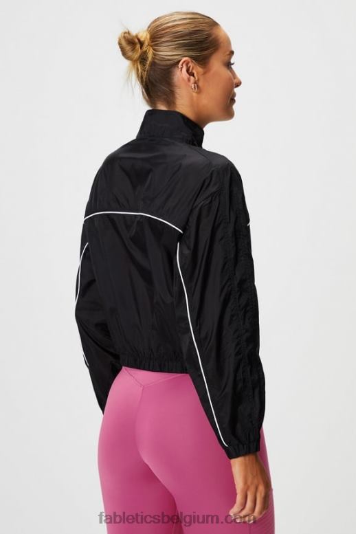 zwart/ombre sport vrouwen payton geweven jas Fabletics LH20J2758
