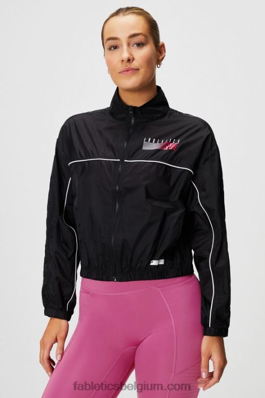 zwart/ombre sport vrouwen payton geweven jas Fabletics LH20J2758