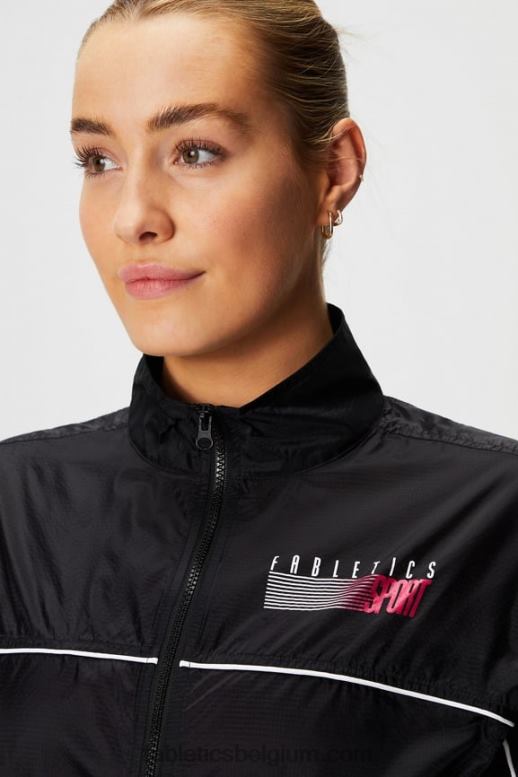 zwart/ombre sport vrouwen payton geweven jas Fabletics LH20J2758