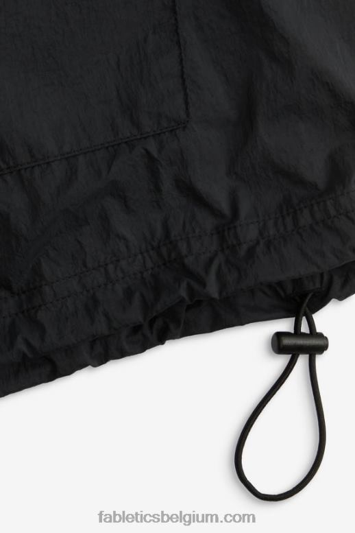 zwart/reflecterend zilver vrouwen oversized vlieggewicht windjack Fabletics LH20J2740