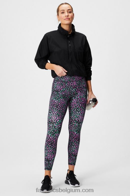 zwart vrouwen nylon trainingsjack Fabletics LH20J2750