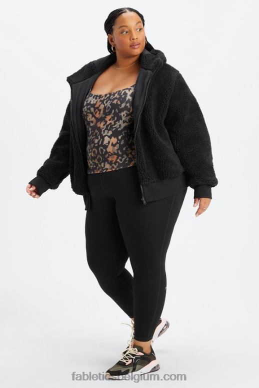 zwart vrouwen top teddy jack Fabletics LH20J2790