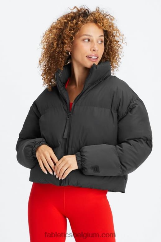 zwarte logovoering vrouwen dwalen bijgesneden kogelvis Fabletics LH20J2776