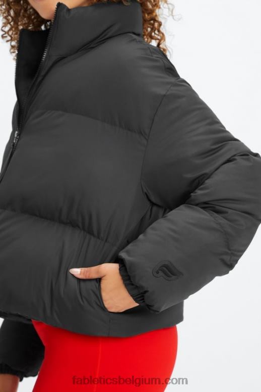 zwarte logovoering vrouwen dwalen bijgesneden kogelvis Fabletics LH20J2776