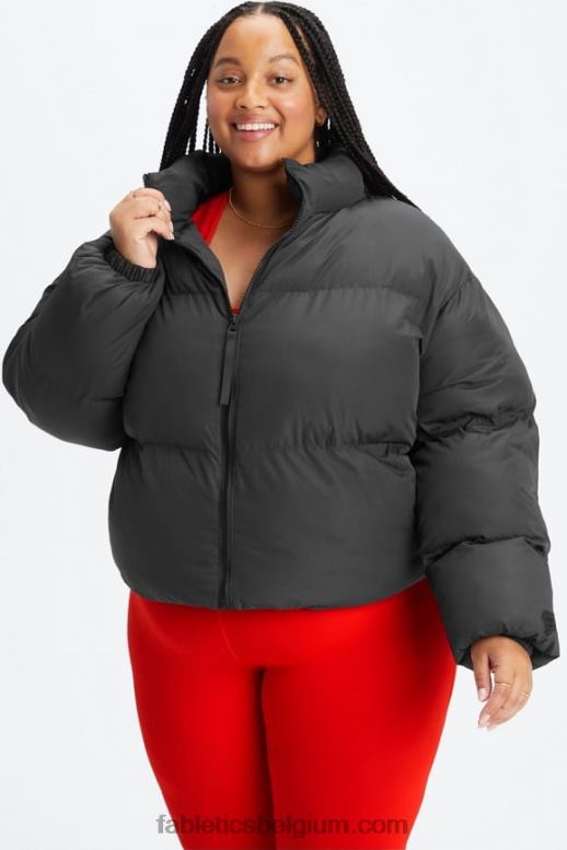 zwarte logovoering vrouwen dwalen bijgesneden kogelvis Fabletics LH20J2777