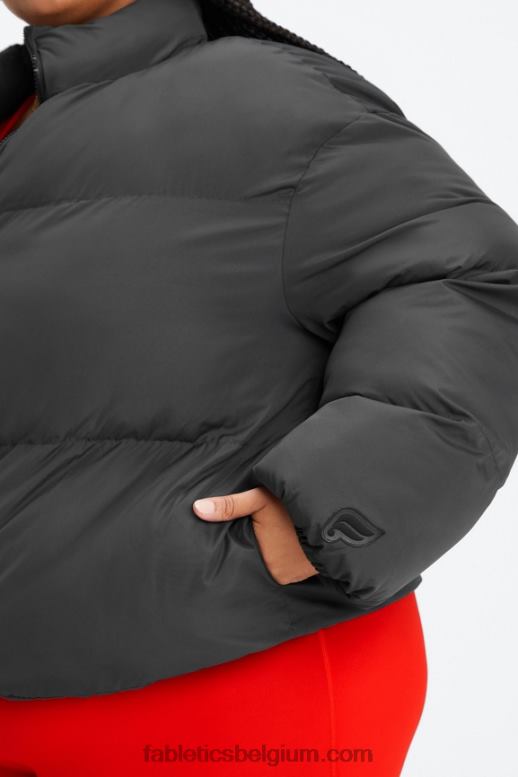 zwarte logovoering vrouwen dwalen bijgesneden kogelvis Fabletics LH20J2777