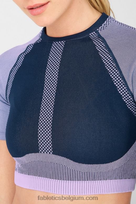 afgrond/lila vrouwen jessie naadloze crop top Fabletics LH20J2099