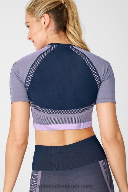 afgrond/lila vrouwen jessie naadloze crop top Fabletics LH20J2099