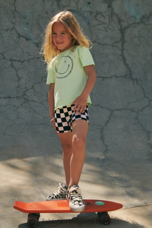 aloë/zwart vrouwen mini aliah vintage T-shirt met korte mouwen Fabletics LH20J2026
