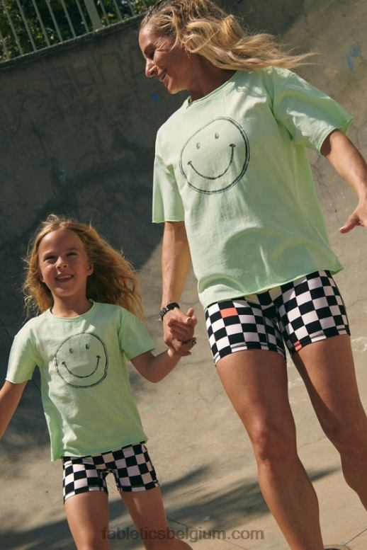 aloë/zwart vrouwen mini aliah vintage T-shirt met korte mouwen Fabletics LH20J2026