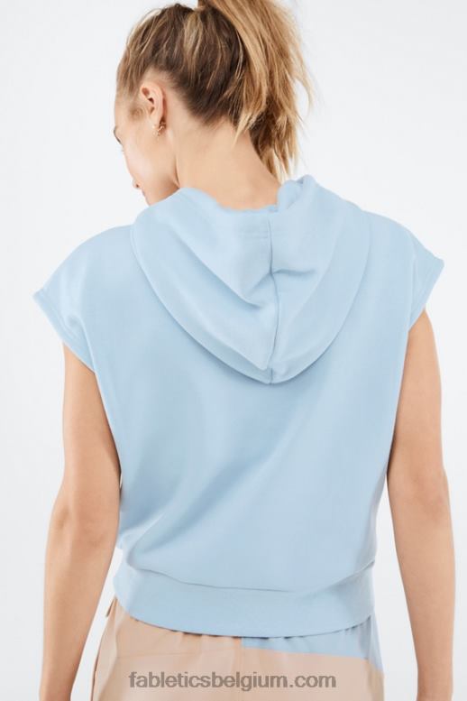 blauwe steen vrouwen angela mouwloze pullover hoodie Fabletics LH20J2081
