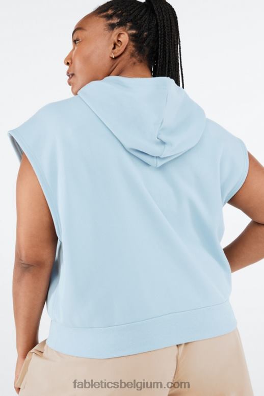 blauwe steen vrouwen angela mouwloze pullover hoodie Fabletics LH20J2082