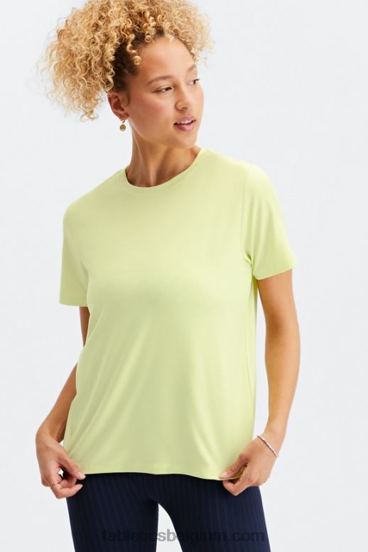 citroen creme vrouwen dry-flex T-shirt Fabletics LH20J2018