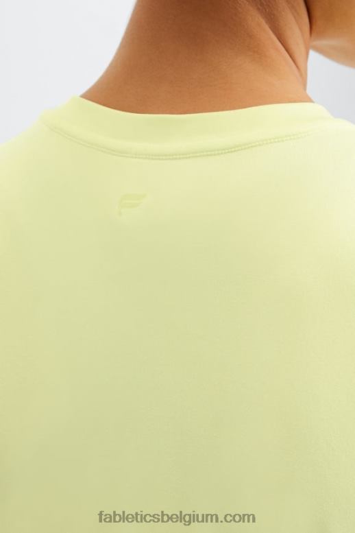 citroen creme vrouwen dry-flex T-shirt Fabletics LH20J2018