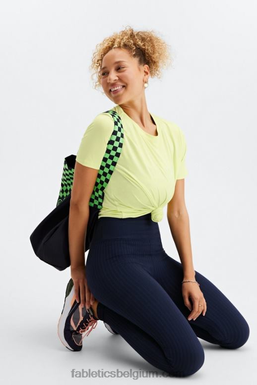 citroen creme vrouwen dry-flex T-shirt Fabletics LH20J2018