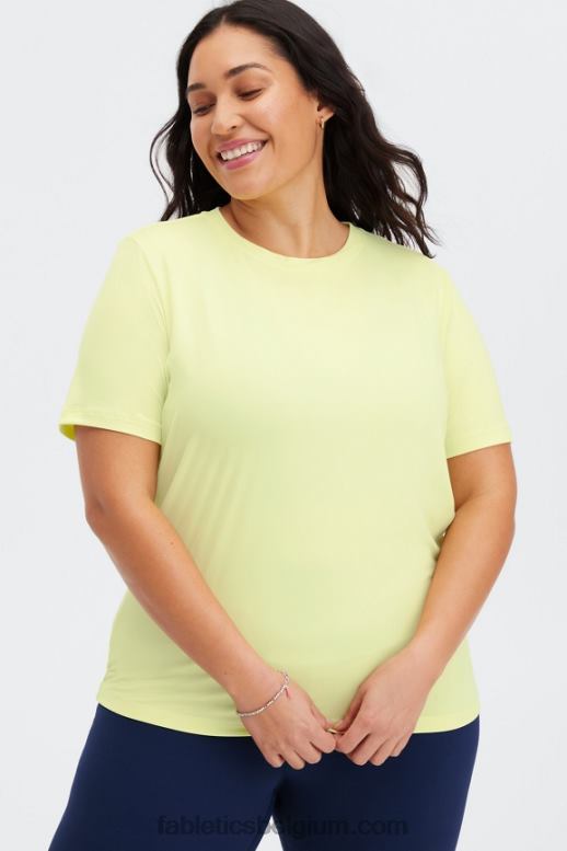citroen creme vrouwen dry-flex T-shirt Fabletics LH20J2019
