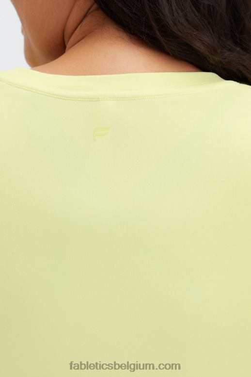 citroen creme vrouwen dry-flex T-shirt Fabletics LH20J2019