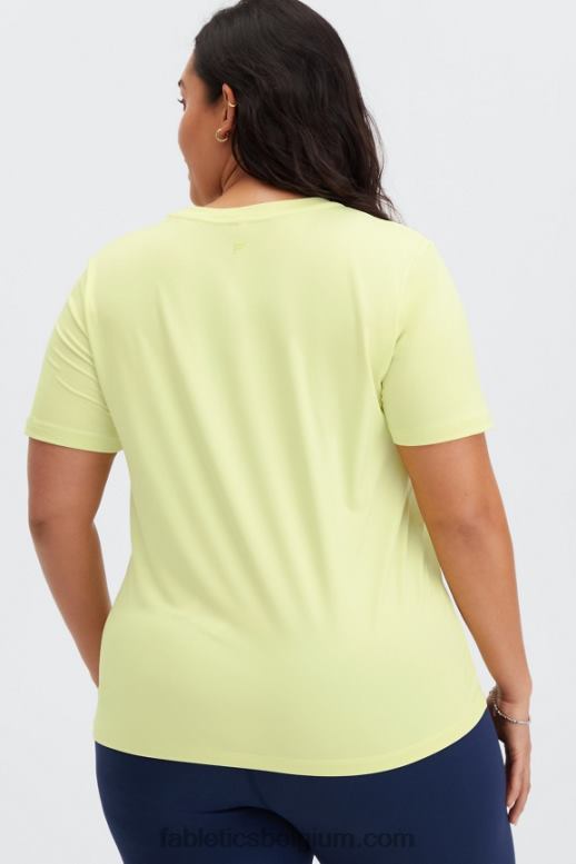 citroen creme vrouwen dry-flex T-shirt Fabletics LH20J2019