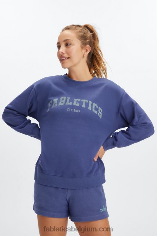 diep kobalt/aloë vrouwen rhea oversized bemanning Fabletics LH20J2029