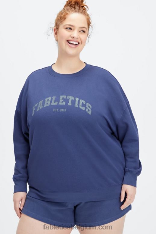 diep kobalt/aloë vrouwen rhea oversized bemanning Fabletics LH20J2030