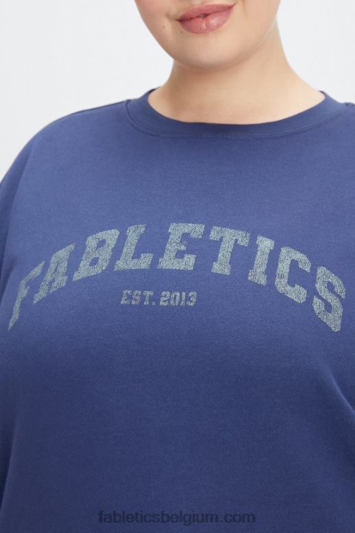diep kobalt/aloë vrouwen rhea oversized bemanning Fabletics LH20J2030